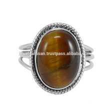 Tiger Eye Gemstone 925 Sterling Silver Ring Jewelry